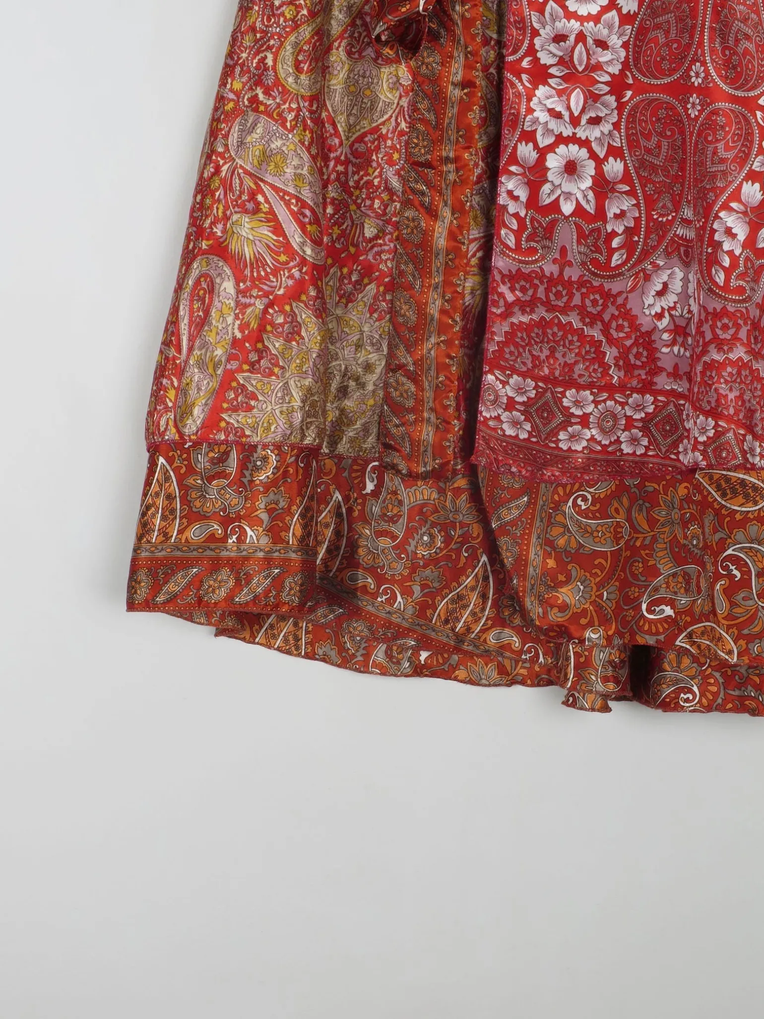 Vintage Paisley Wrap Over Skirt S