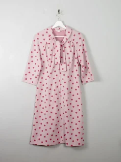 Vintage Pink Polka Dot Dress 10/12