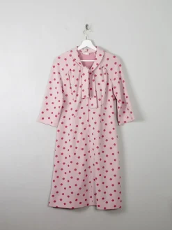 Vintage Pink Polka Dot Dress 10/12