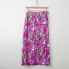 Vintage Pink Printed Midi Skirt M/L