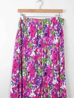 Vintage Pink Printed Midi Skirt M/L