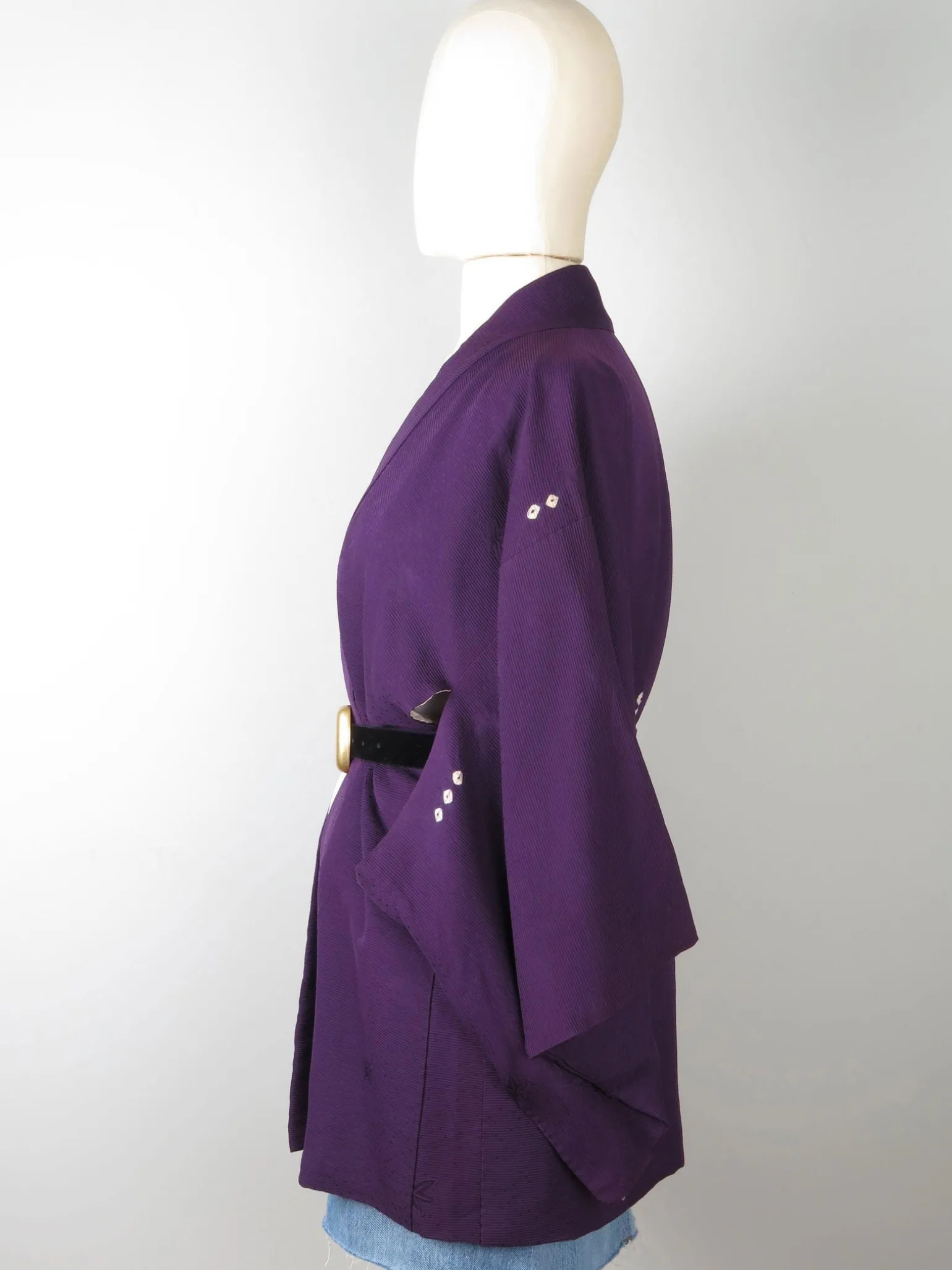 Vintage Plum Silk Kimono M