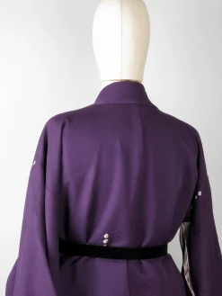 Vintage Plum Silk Kimono M