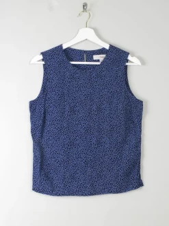 Vintage Polka Dot Sleeveless Blouse S