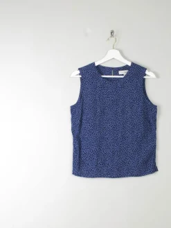 Vintage Polka Dot Sleeveless Blouse S