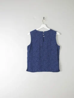 Vintage Polka Dot Sleeveless Blouse S