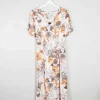 Vintage Printed Button Down Dress S