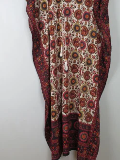 Vintage Printed Kaftan Dress One Size