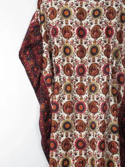 Vintage Printed Kaftan Dress One Size