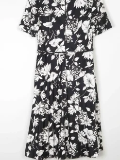 Vintage Printed 1970s Midi Dress L/XL