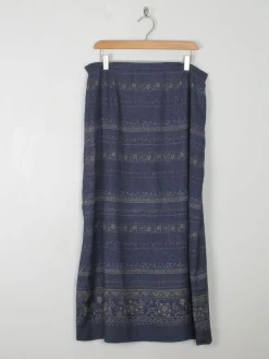 Vintage Printed Silk Skirt By Talbots L