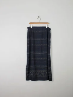 Vintage Printed Silk Skirt By Talbots L