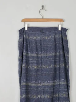Vintage Printed Silk Skirt By Talbots L