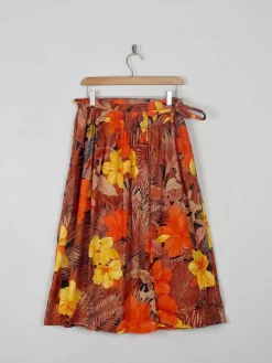 Vintage Printed Skirt S