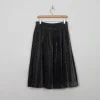 Vintage Printed Velvet Full Skirt  27"W