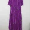 Vintage Purple Beaded Maxi Dress 10/12