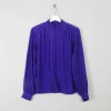 Vintage Purple Liz Claiborne Blouse High Neck S/M