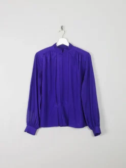 Vintage Purple Liz Claiborne Blouse High Neck S/M
