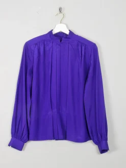 Vintage Purple Liz Claiborne Blouse High Neck S/M