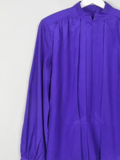 Vintage Purple Liz Claiborne Blouse High Neck S/M