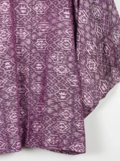 Vintage Purple Silk Printed Kimono M/L
