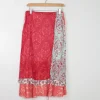 Vintage Red & Blue Printed Skirt M/L