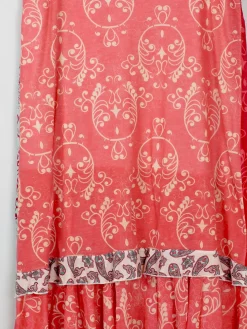 Vintage Red & Blue Printed Skirt M/L