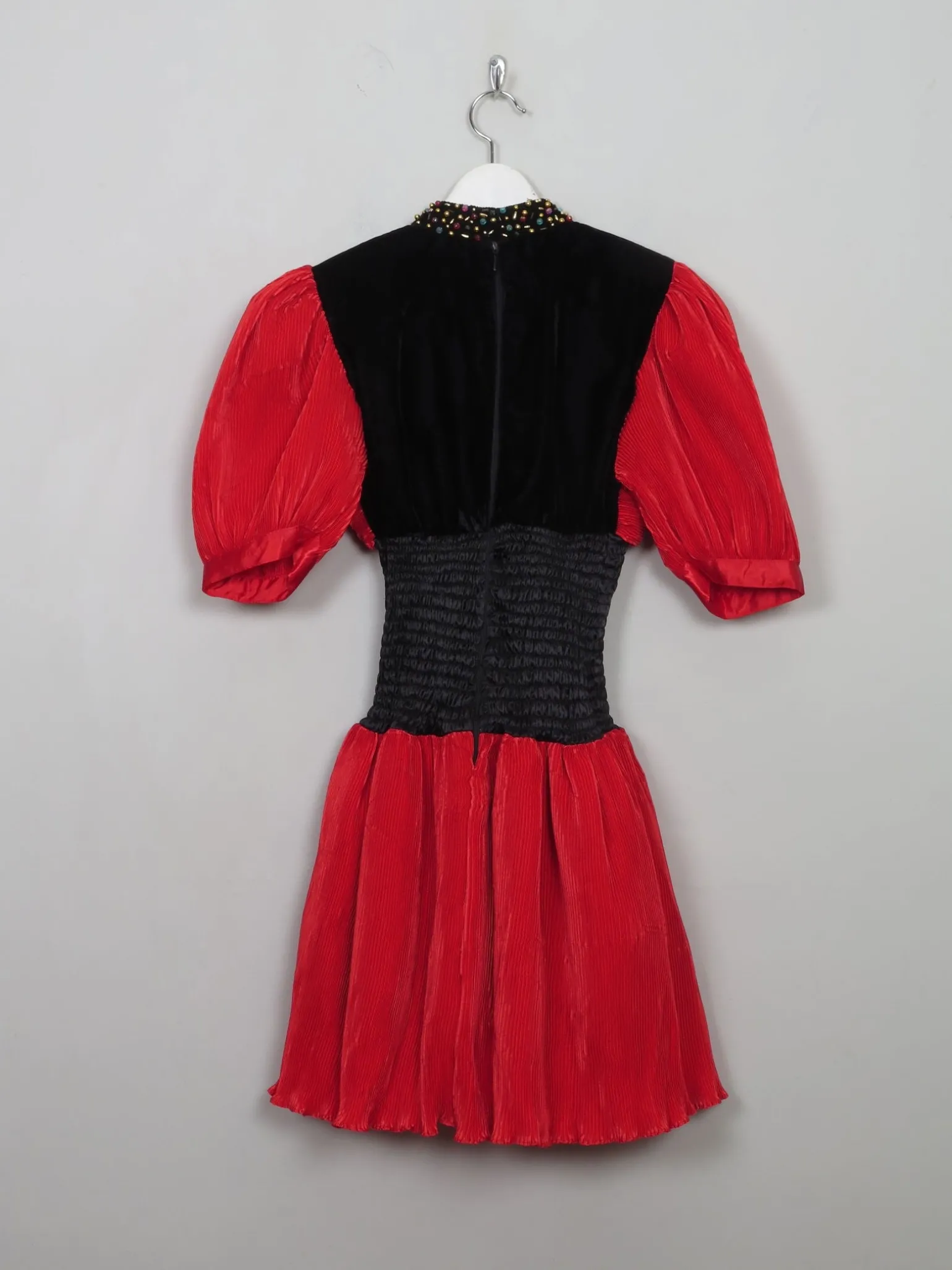 Vintage Red Embellished 80's Dress XS/S