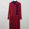 Vintage Red Printed Anastasia Dress 12