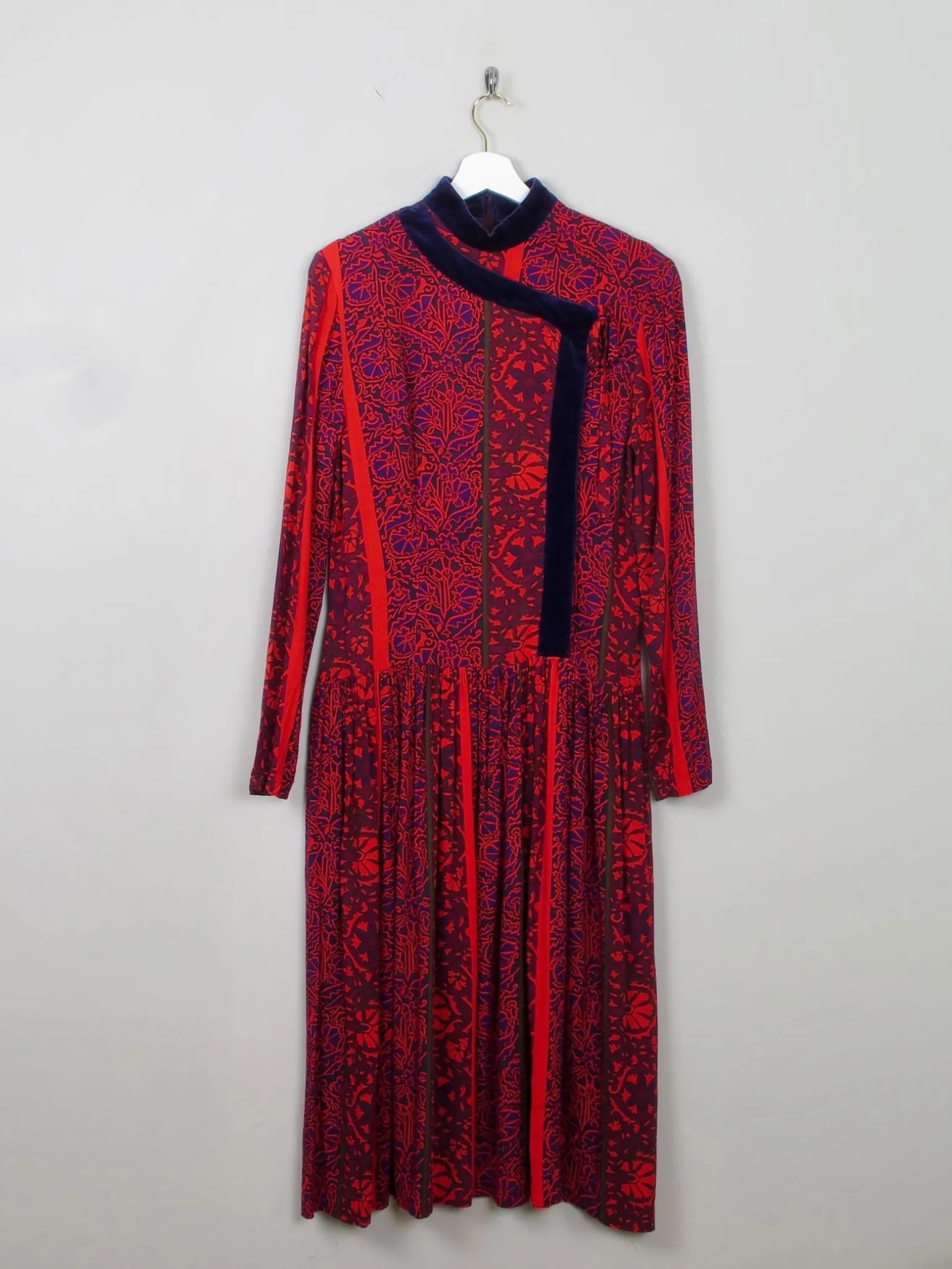 Vintage Red Printed Anastasia Dress 12