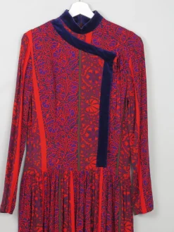 Vintage Red Printed Anastasia Dress 12