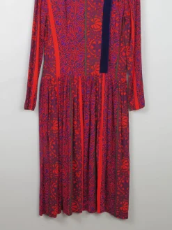 Vintage Red Printed Anastasia Dress 12