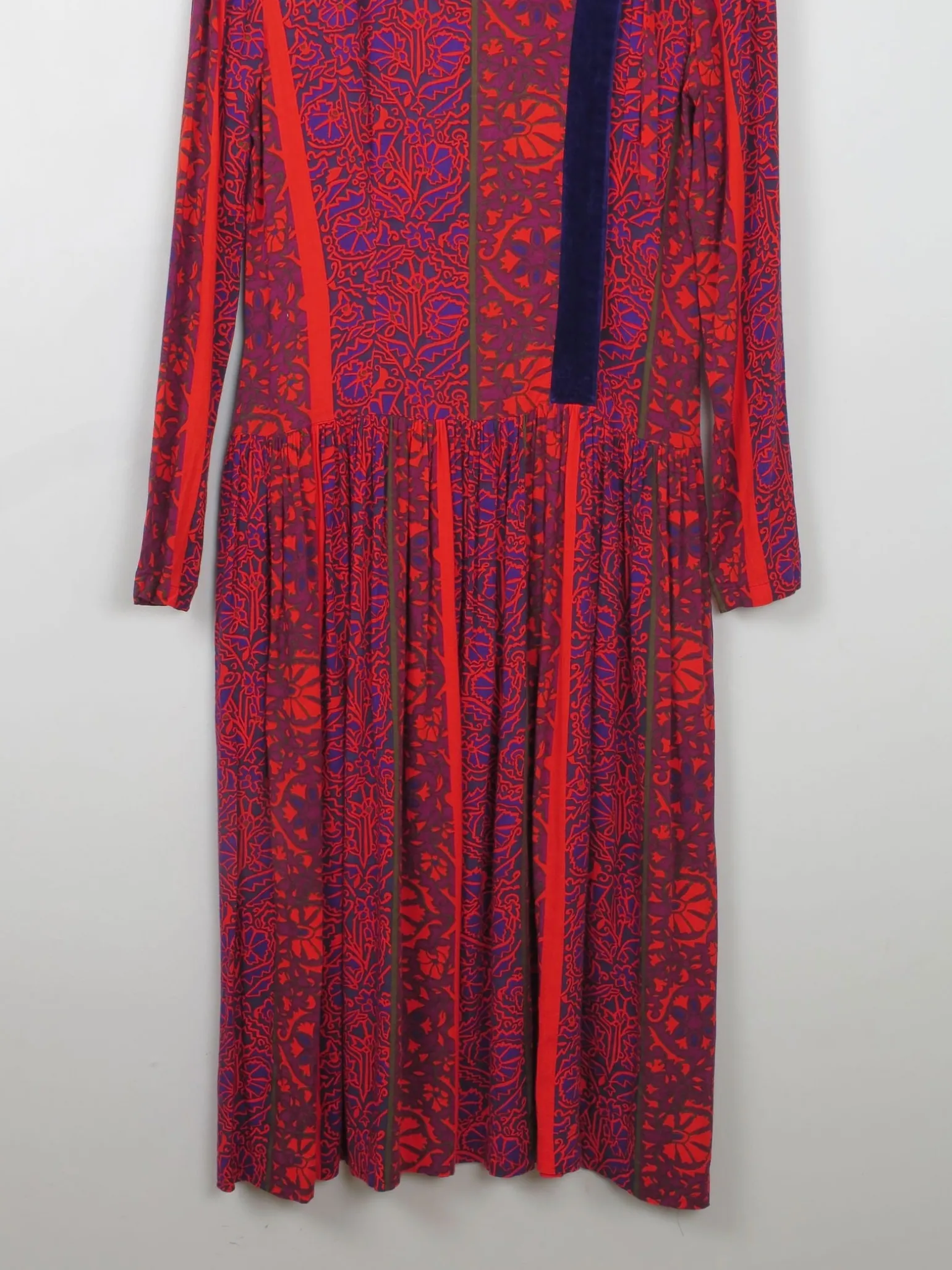 Vintage Red Printed Anastasia Dress 12