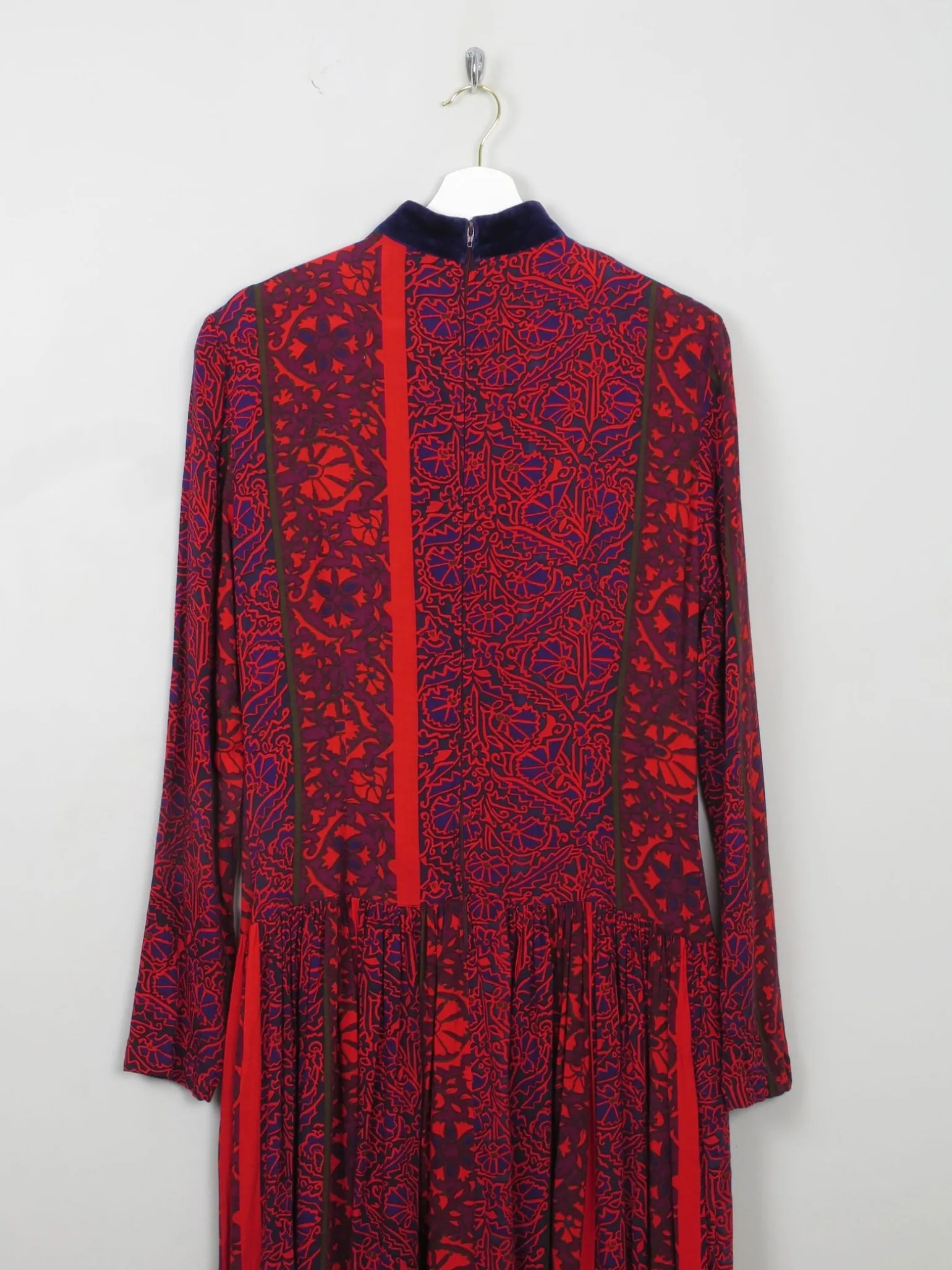 Vintage Red Printed Anastasia Dress 12