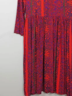 Vintage Red Printed Anastasia Dress 12