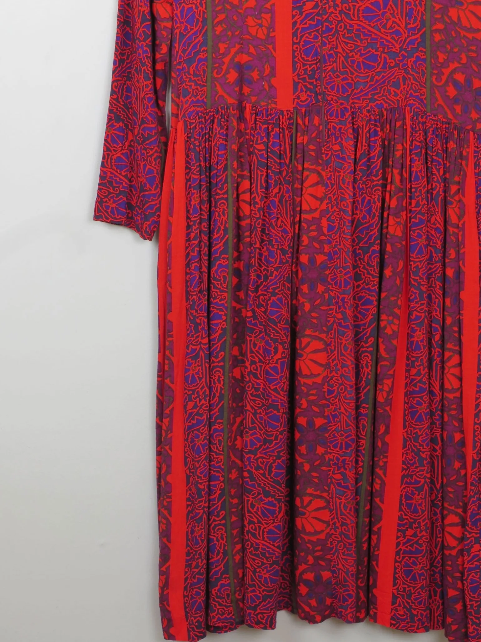 Vintage Red Printed Anastasia Dress 12