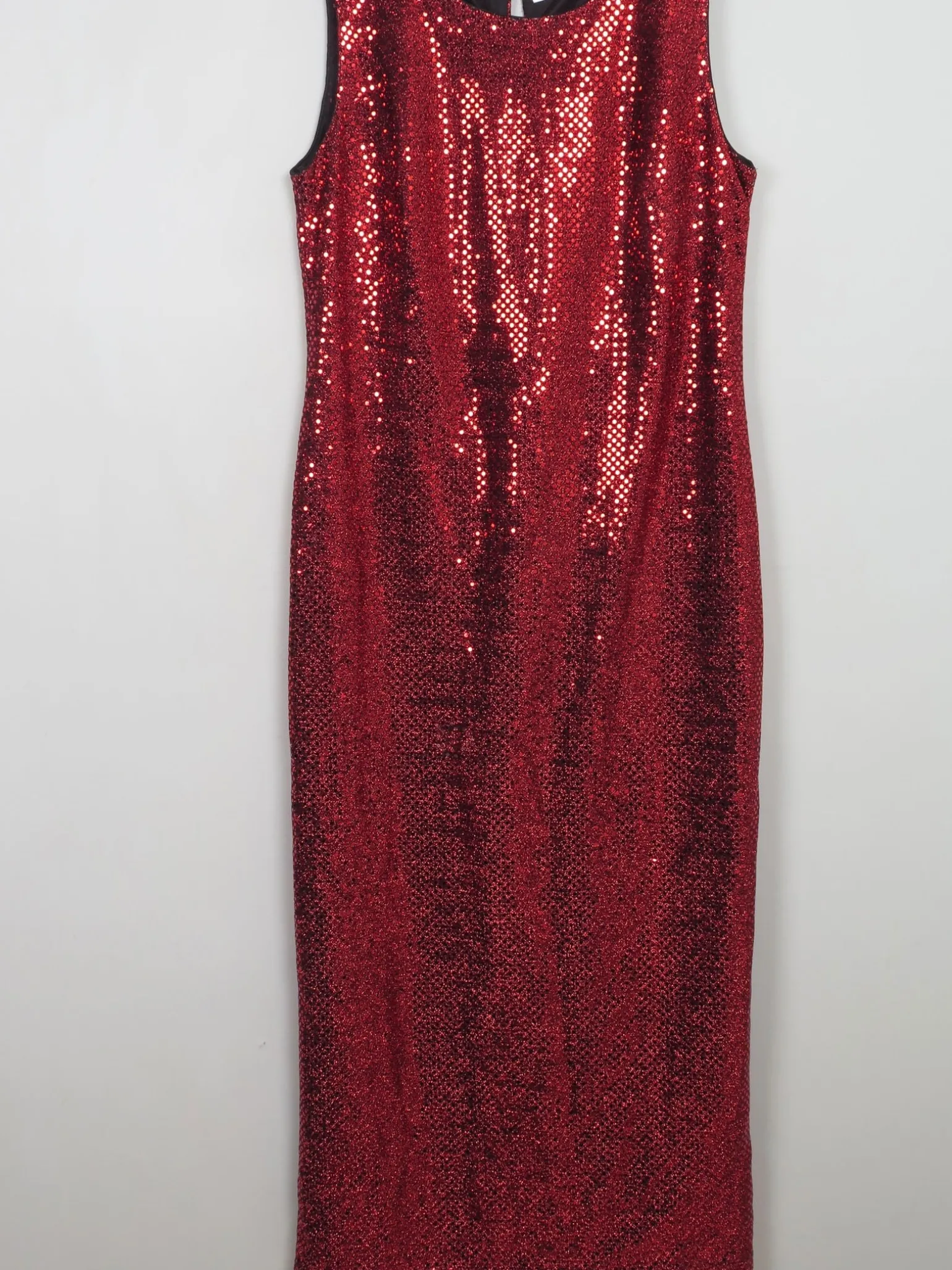Vintage Red Sequin Dress 14