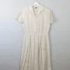 Vintage 1950s Buttermilk Dress M