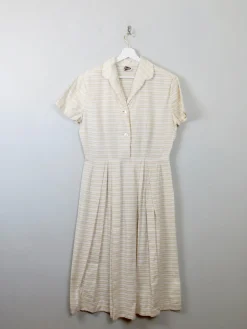 Vintage 1950s Buttermilk Dress M