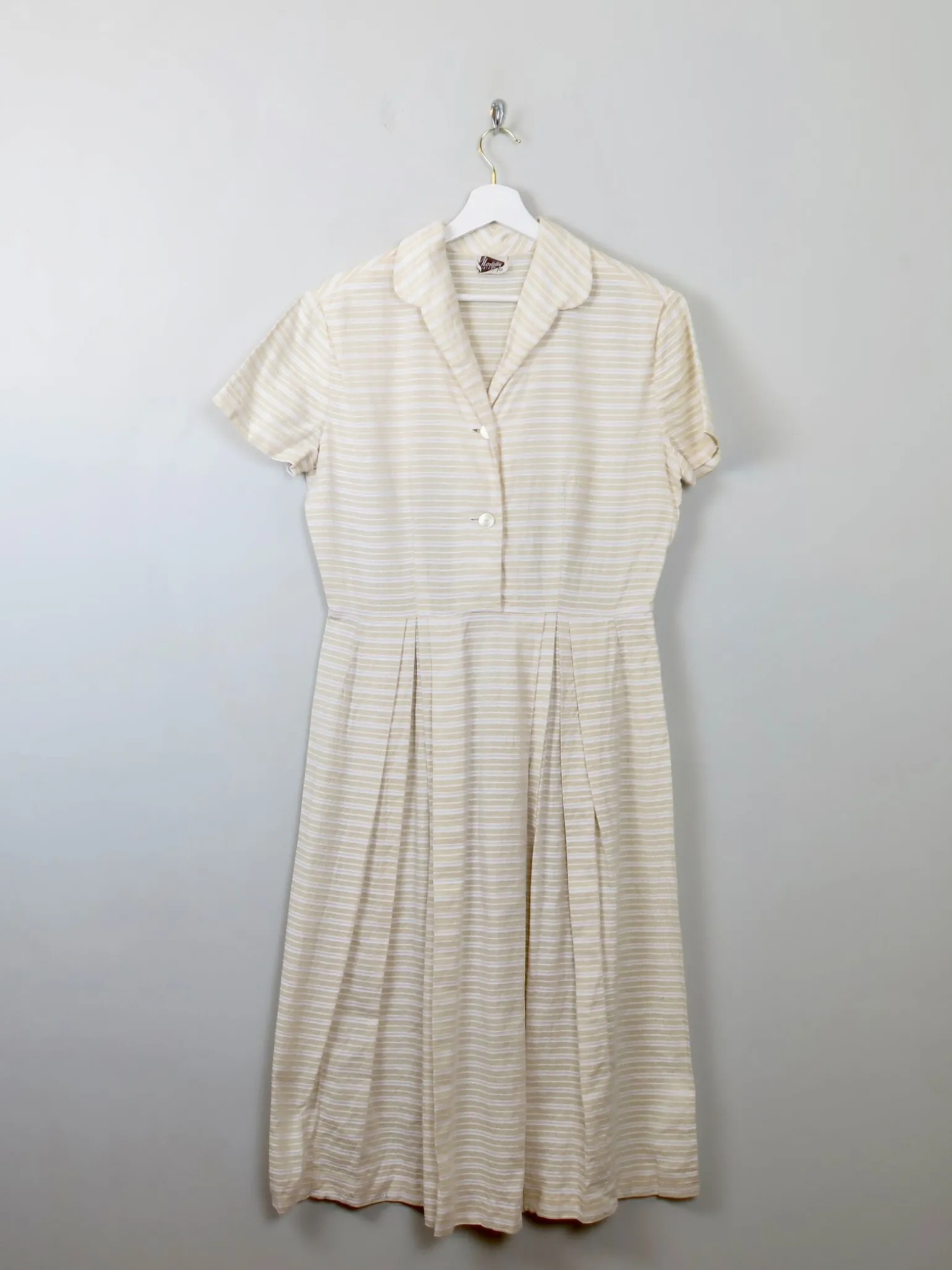 Vintage 1950s Buttermilk Dress M