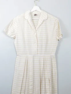 Vintage 1950s Buttermilk Dress M