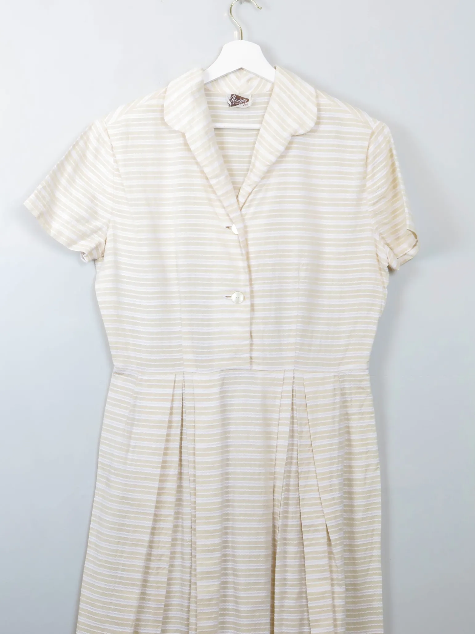 Vintage 1950s Buttermilk Dress M