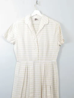 Vintage 1950s Buttermilk Dress M