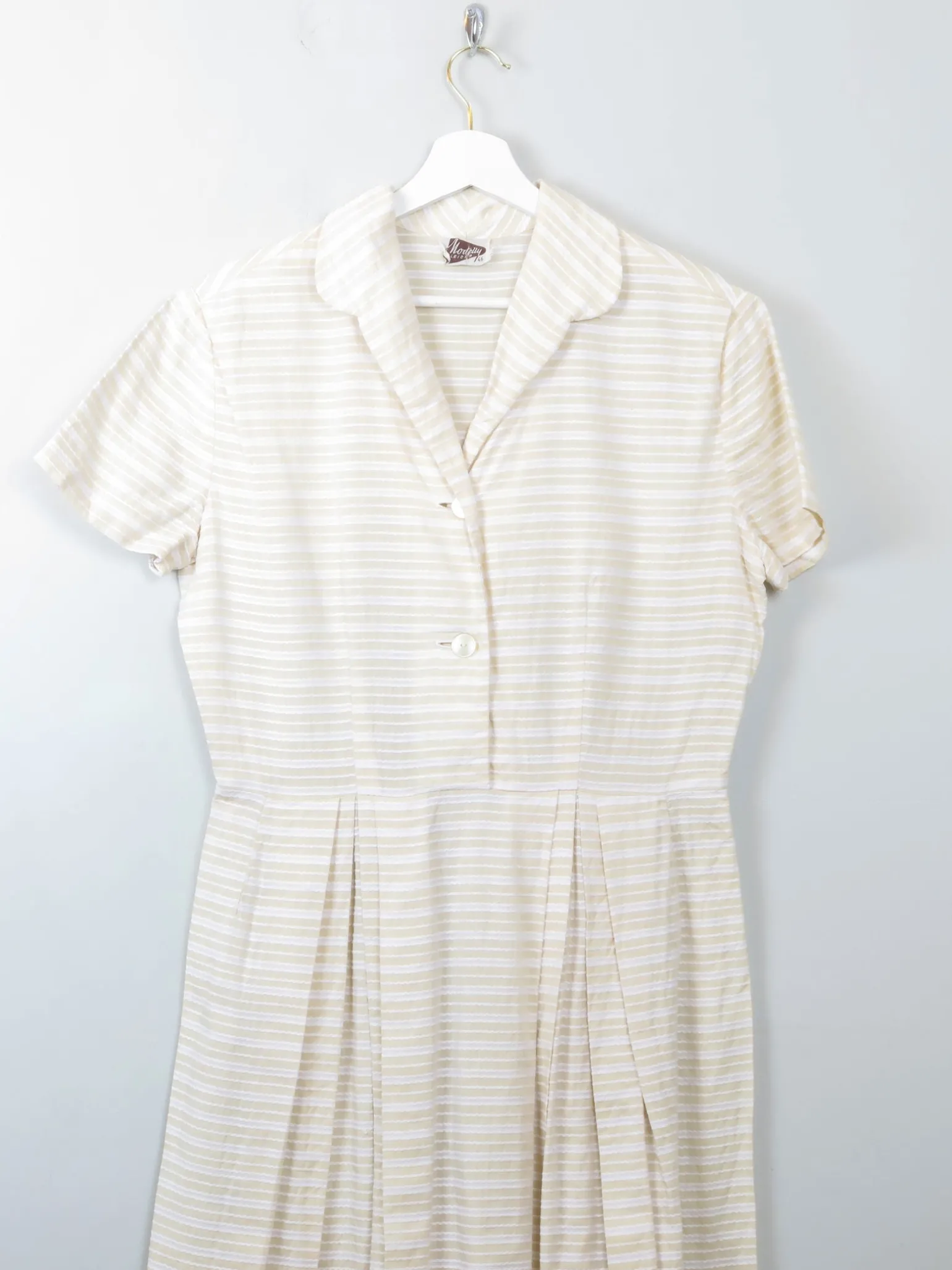 Vintage 1950s Buttermilk Dress M