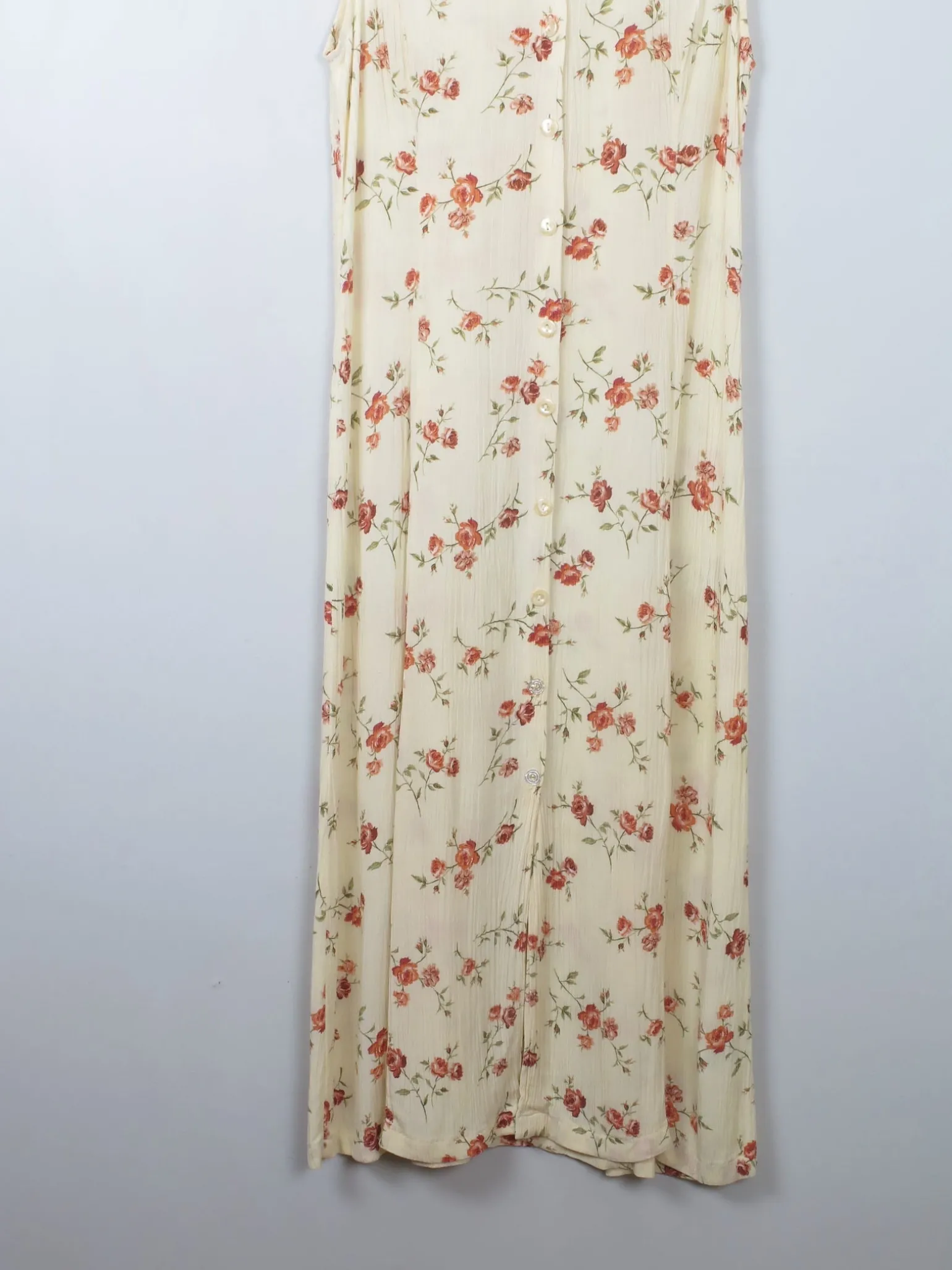 Vintage 90s Floral Buttermilk Dress S