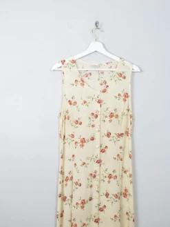 Vintage 90s Floral Buttermilk Dress S