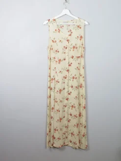 Vintage 90s Floral Buttermilk Dress S