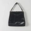 Vintage 1940s Navy Leather Handbag