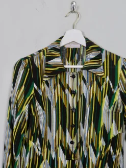 Vintage 1970s  Printed Shirt Dress 10/12