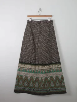 Vintage 1970s Quilted Maxi Skirt 29